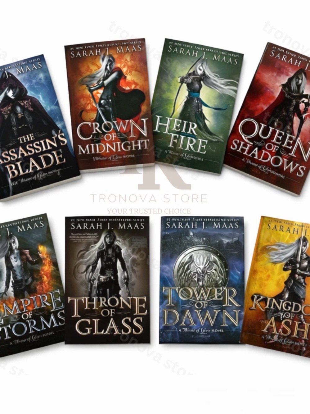 Sarah J. Maas Throne of Glass Series Book Set - Multicolor Fantasy Covers